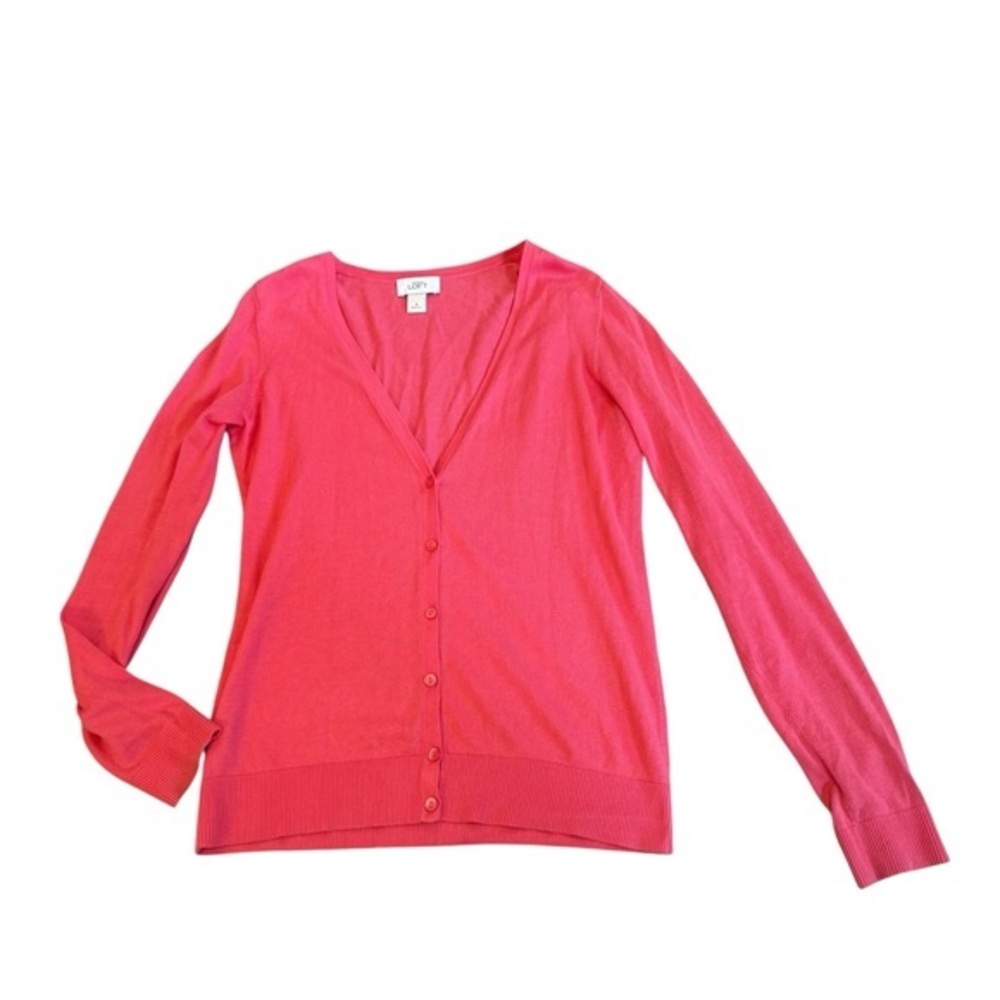 Ann Taylor LOFT Pink Pima Cotton Cardigan Sweater – Size Small